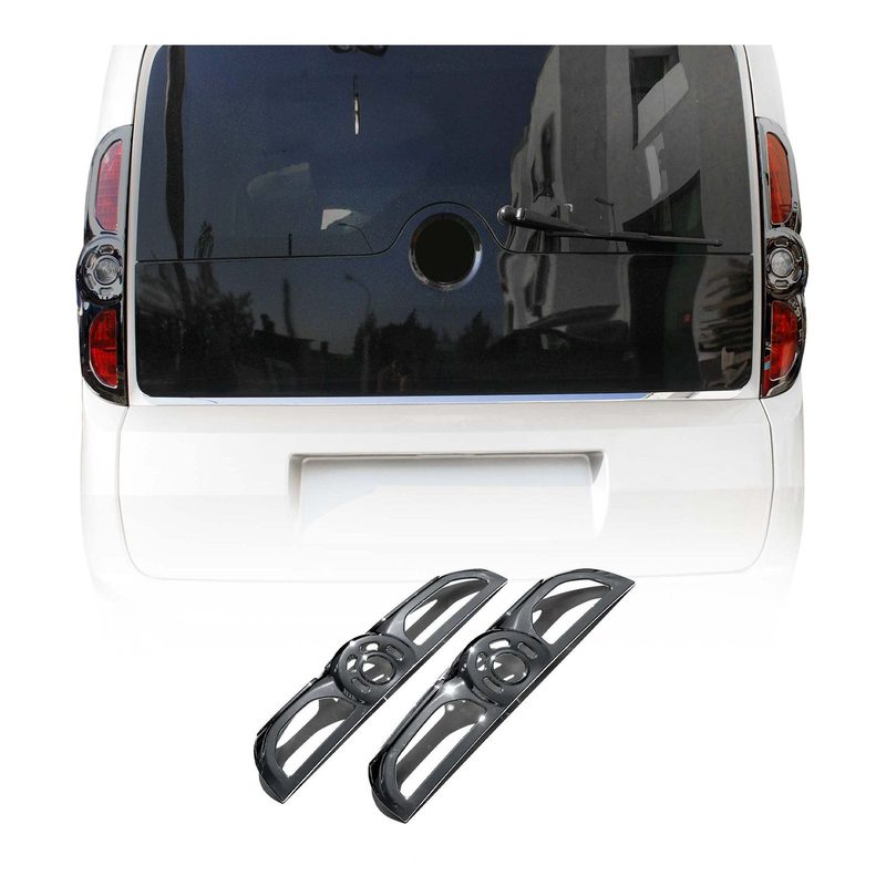 2014-2019 RAM ProMaster City Trunk Tail Light Trim Frame ABS Chrome Dark 2Pcs