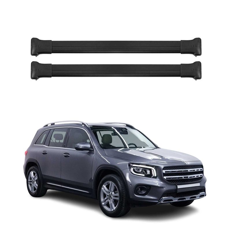 Roof Rack Cross Bars Luggage Carrier for Mercedes GLB Class 2020-2026 Black 2x