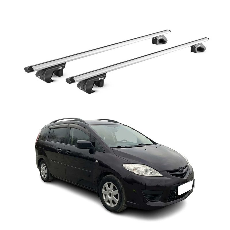 2006-2015 Mazda 5 Roof Rack Cross Bars Silver