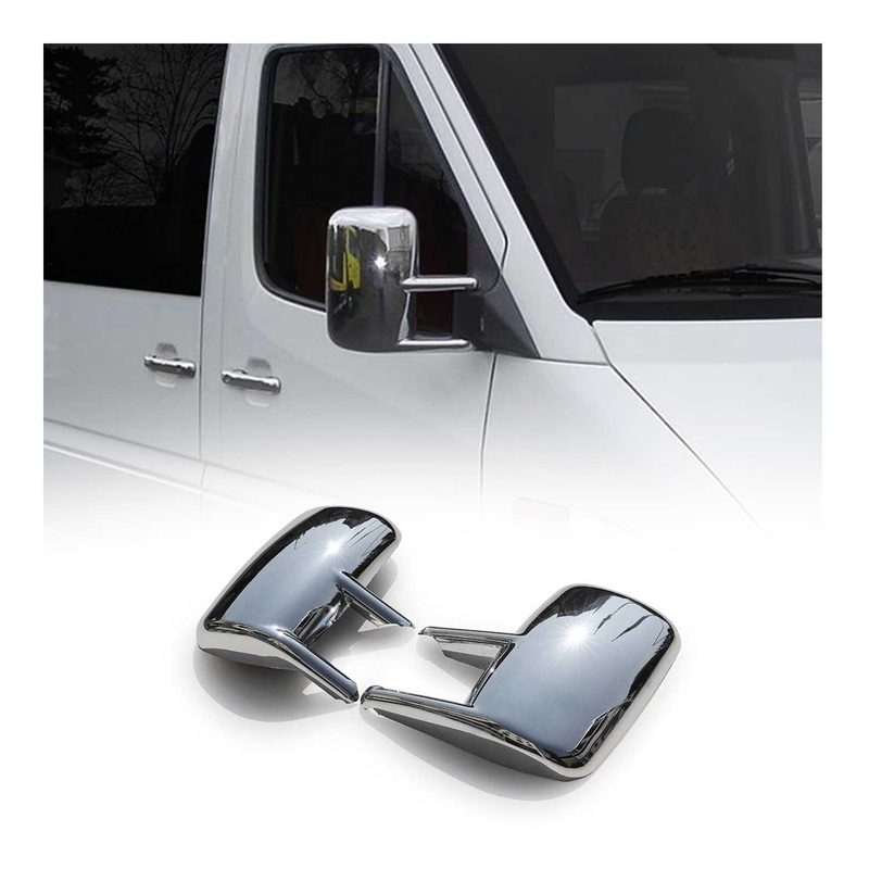 2003-2006 Dodge Sprinter Side Mirror Cover Caps Chrome Silver 2 Pcs