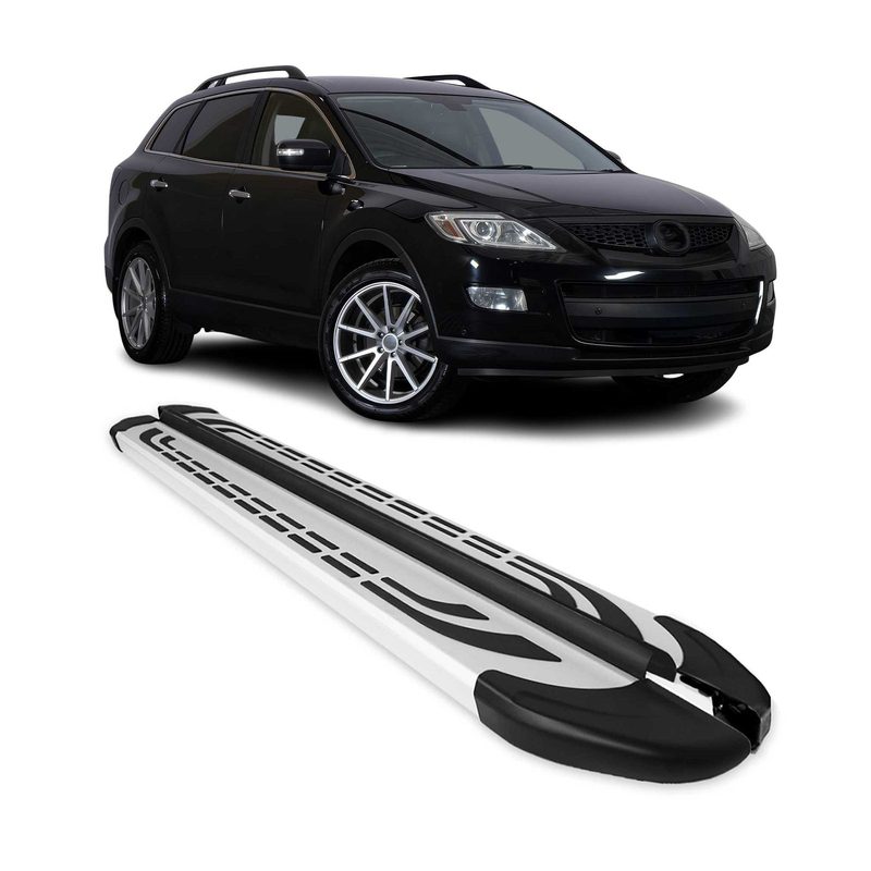 2007-2015 Mazda CX-9 Running Boards Side Steps Silver