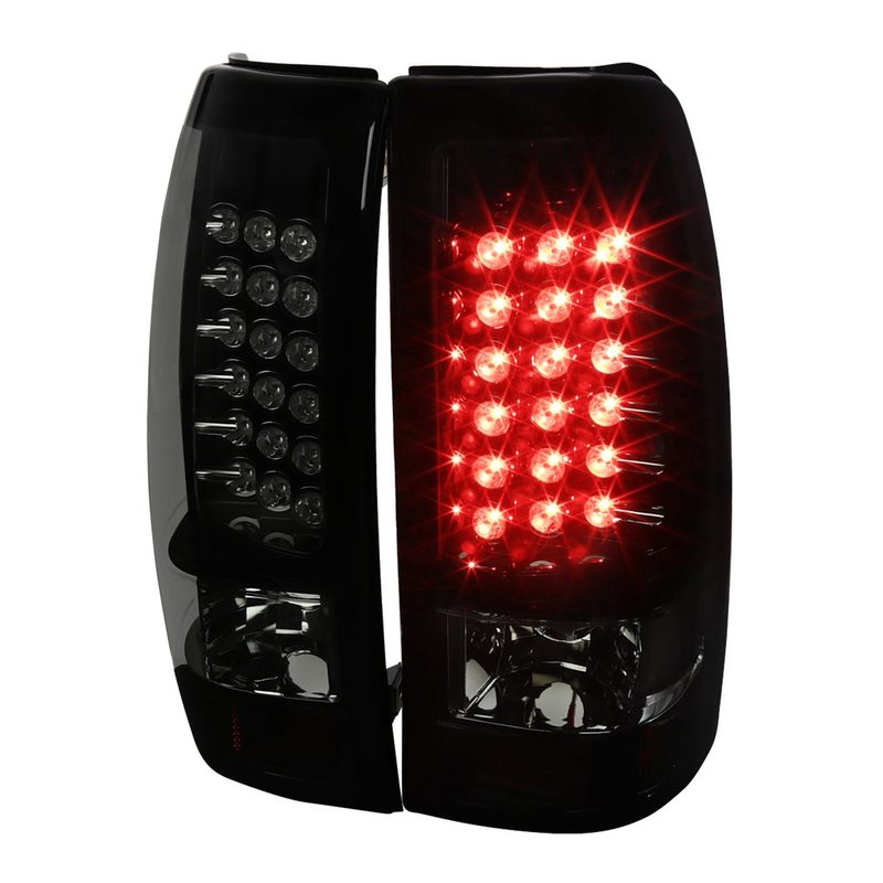 2003-2006 Chevy Silverado LED Tail Lights Glossy Black Housing/Smoke Lens