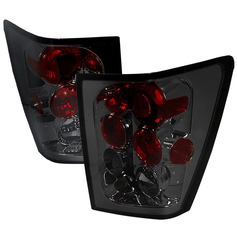 2005-2006 Jeep Grand Cherokee Tail Lights Chrome Housing/Smoke Lens