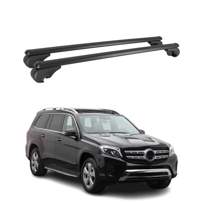 2017-2019 Mercedes GLS Class X166 Roof Rack Cross Bars Black