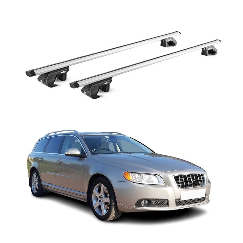 2008-2010 Volvo V70 XC70 Roof Rack Cross Bars Luggage Carrier 2 Pcs