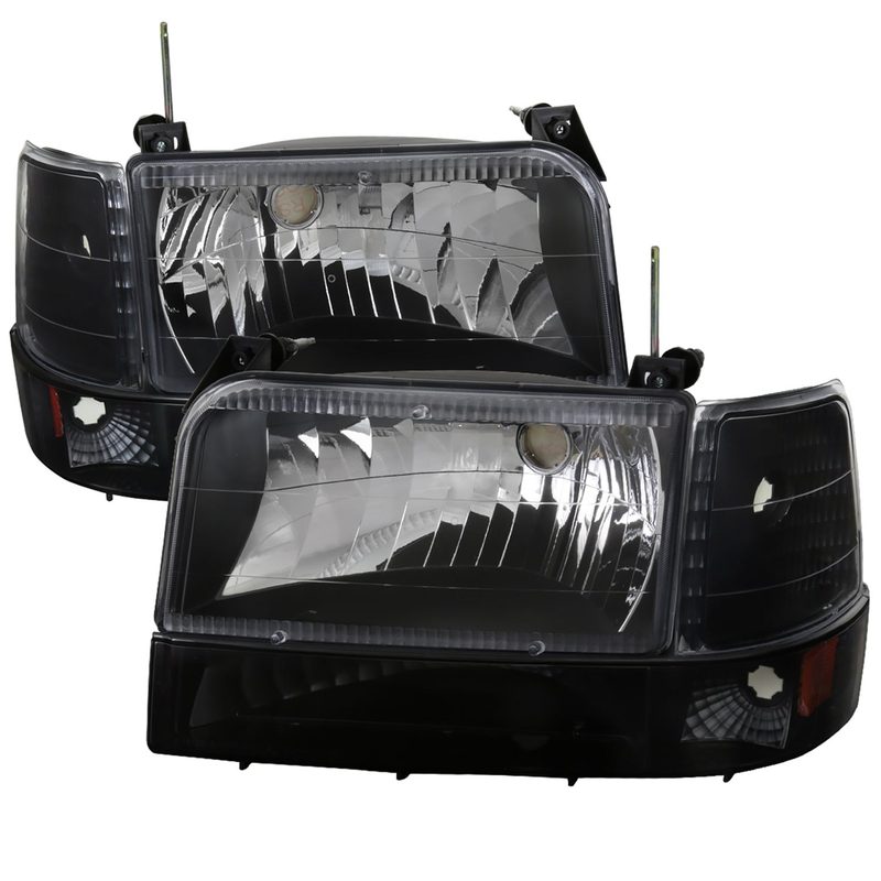 1992-1996 Ford F-150/250/F350/Bronco Factory Headlights Bumper&Corner Lights