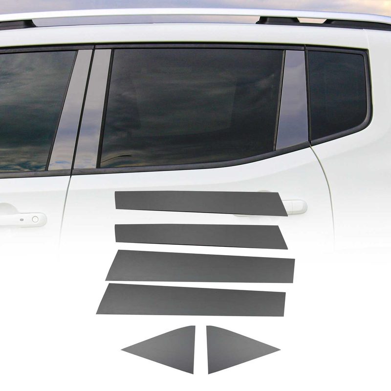 2018-2022 Ford EcoSport Window B Pillar Posts Door Trim Cover Stainless Steel Dark 6x