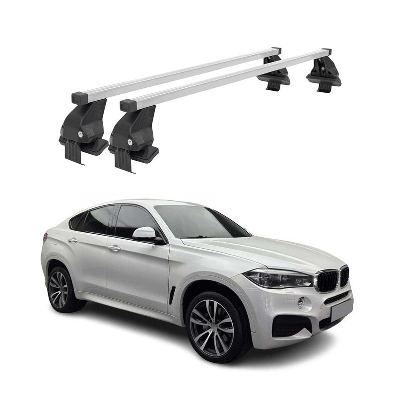 2015-2019 BMW X6 F16 F86 Roof Rack Cross Bars Silver