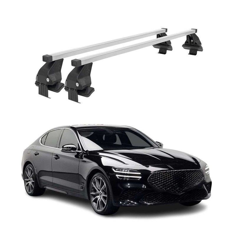 2019-2026 Genesis G70 Roof Rack Cross Bars Silver