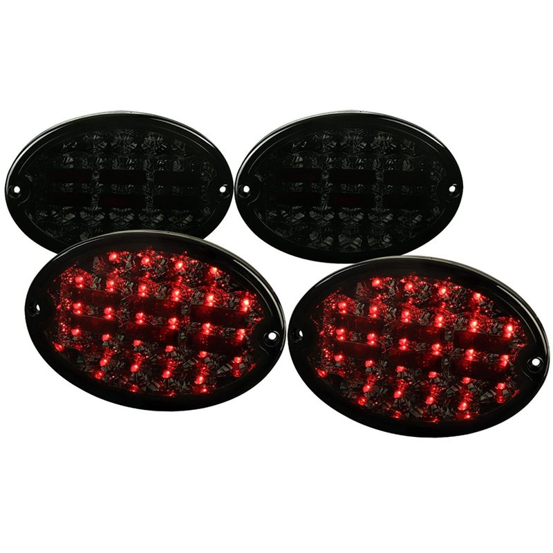 1997-2004 Chevrolet Corvette C5 LED Tail Lights Chrome Housing/Smoke Lens