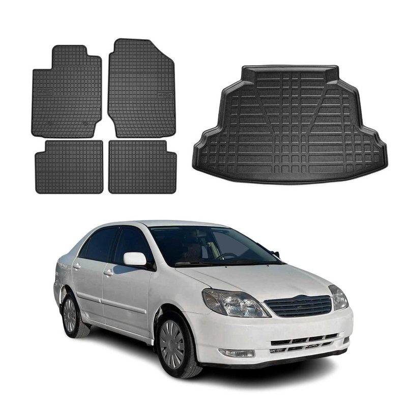 2003-2008 Toyota Corolla Floor Mats Cargo Liner Set