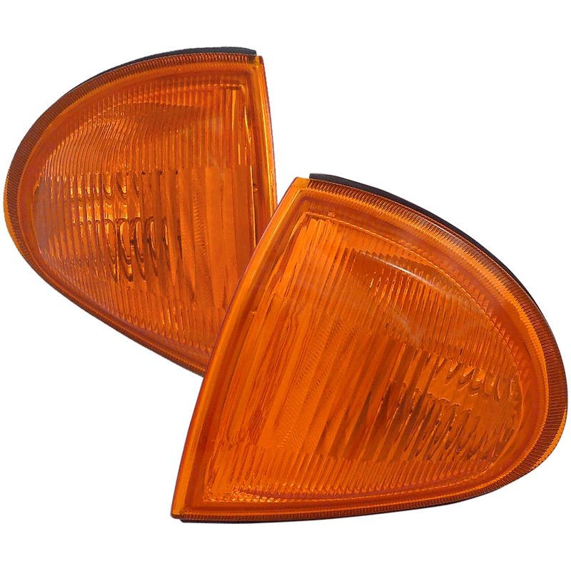1993-1997 Honda Del Sol Corner Lights Chrome Housing/Amber Lens