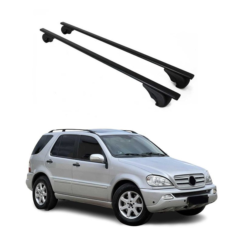 1997-2005 Mercedes M ML Class W163 Roof Rack Cross Bars Black