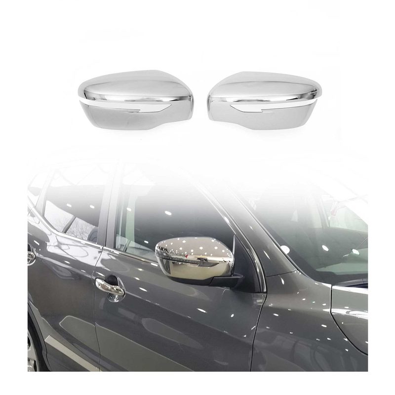 Side Mirror Cover Caps Fits Nissan Pathfinder 2013-2020 ABS Chrome Silver 2 Pcs
