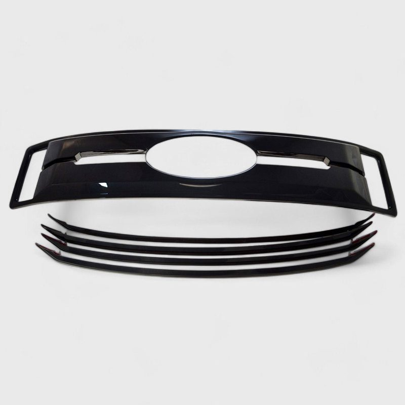 2017-2019 Ford F-250/350 Grille Overlay Gloss Black 5Pcs ABS Plastic