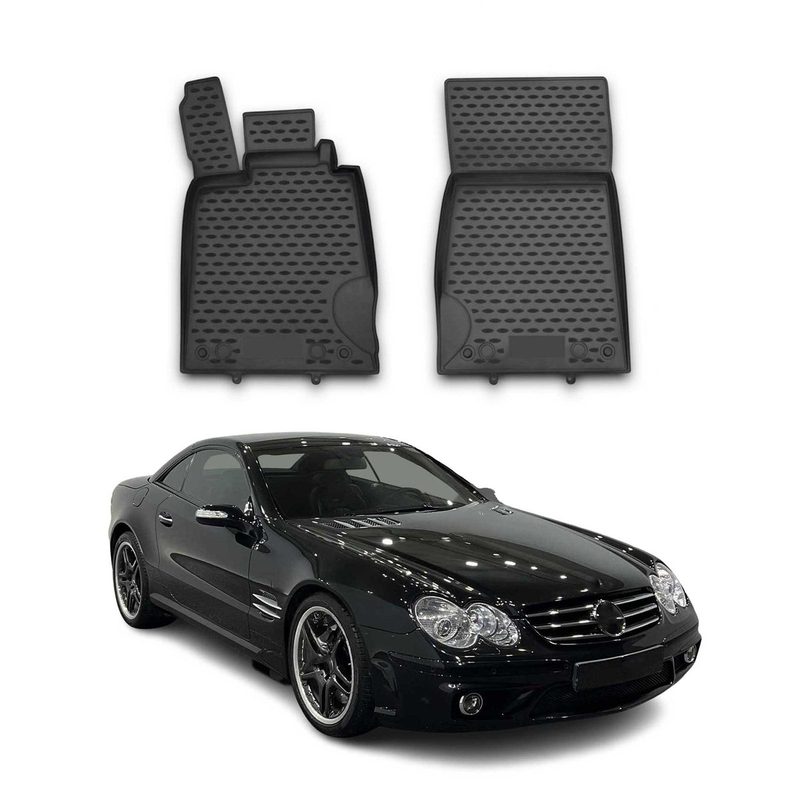 2003-2012 Mercedes SL Class R230 Floor Mats Liners Full Set All Weather Black