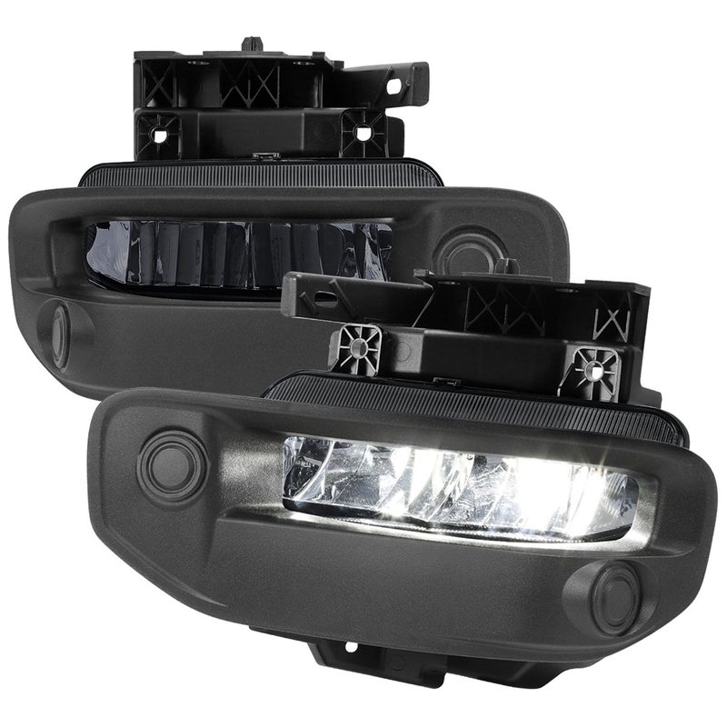 2019-2024 Dodge RAM 1500 LED Fog Lights Kit Chrome Housing/Smoke Lens