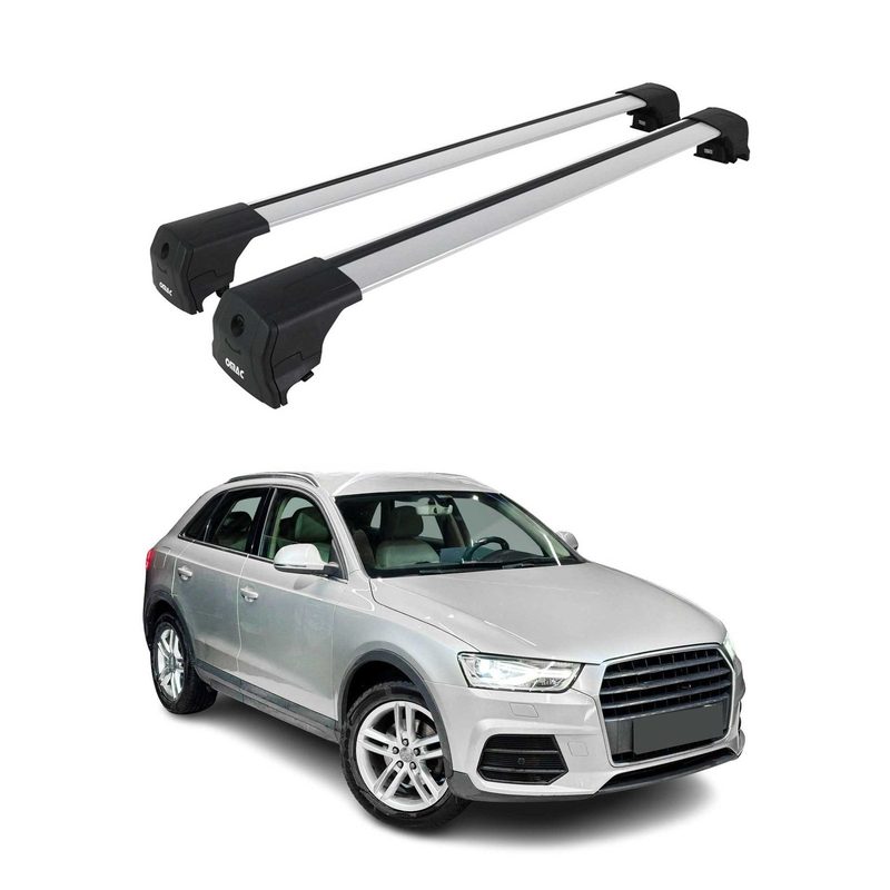2013-2018 Audi Q3 Q3 Quattro Roof Rack Cross Bars Silver