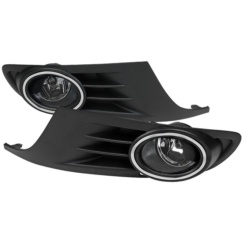 2010-2014 VW Jetta/Golf Mk6 TDI/TSI 9006 Fog Lights Kit Chrome/Clear Lens