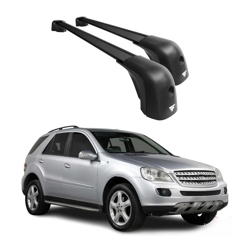2005-2011 Mercedes M Class W164 Roof Racks Cross Bars Black