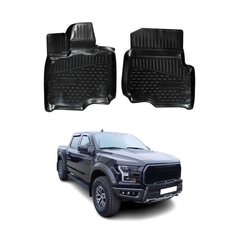 2015-2020 Ford F-150 SuperCrew Super Cab Floor Mats Liners Front All Weather