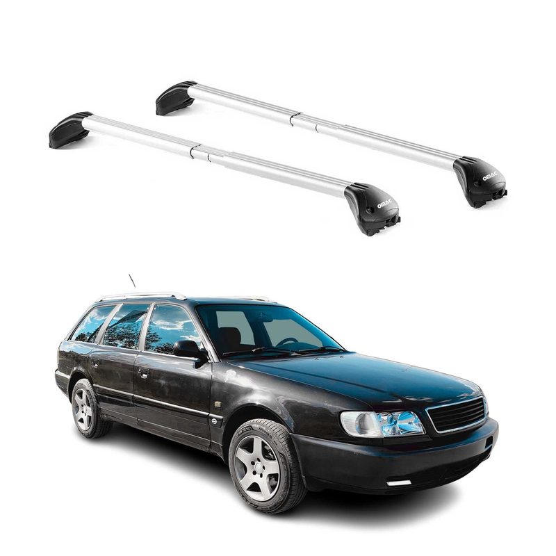 1995-2005 Audi A6 Avant Roof Rack Cross Bars Silver