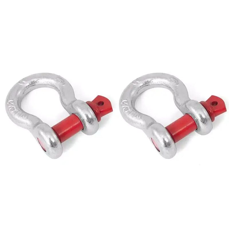 Shackles 7/8" 6000 libras (Par) Galvanizado c/pin rojo Rugged Ridge Aplicación Universal