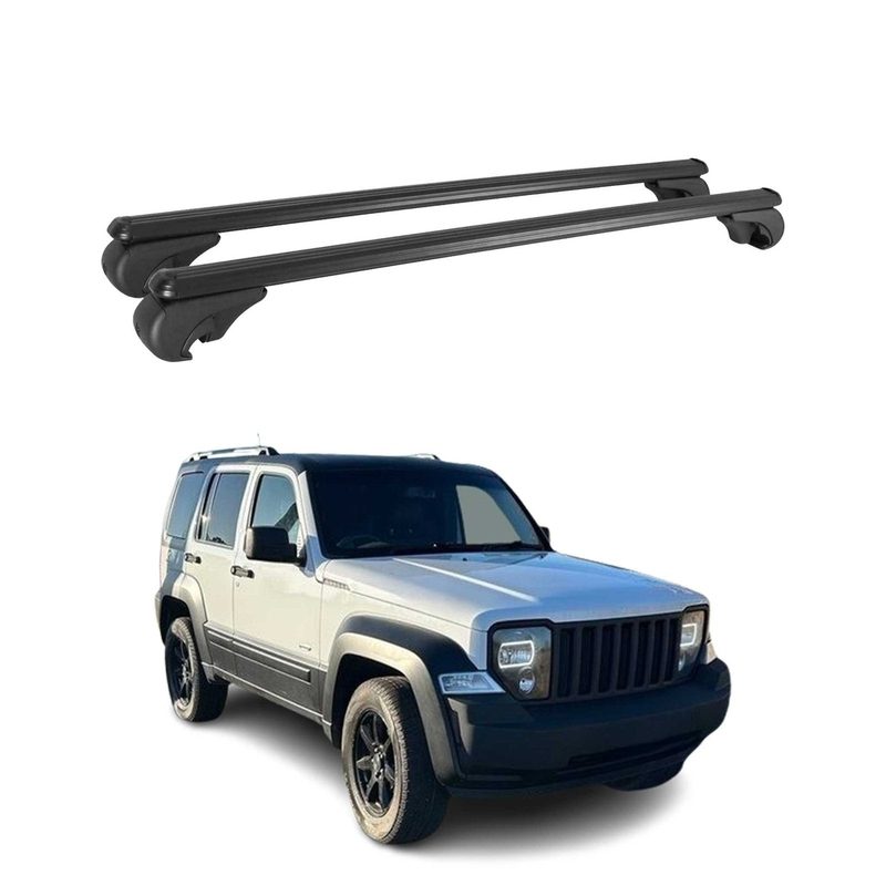 2008-2013 Jeep Liberty Roof Rack Cross Bars Black