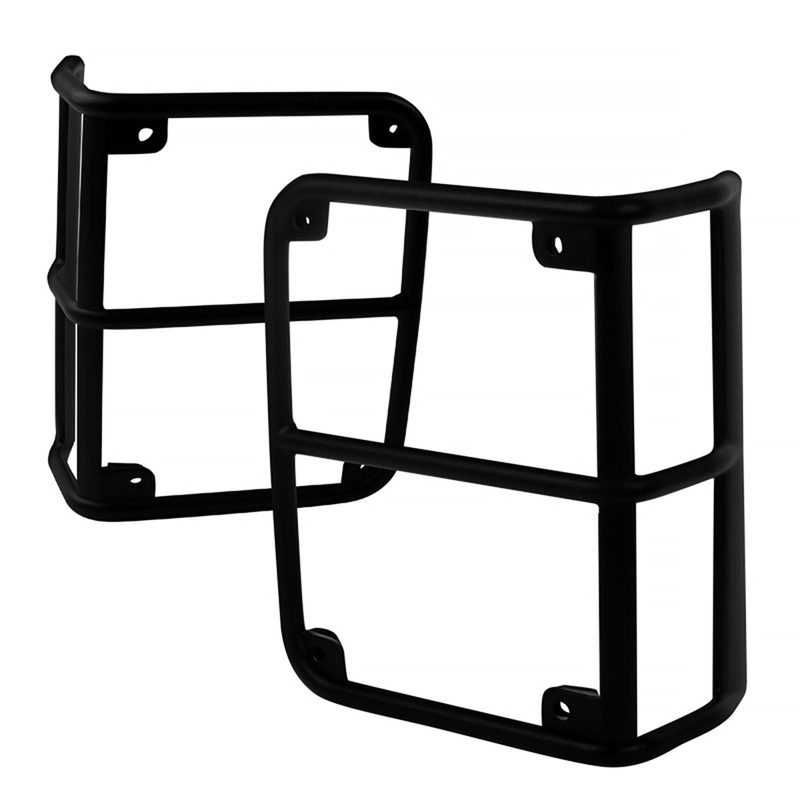 2007-2018 Jeep Wrangler JK Black Steel Tail Light Guards