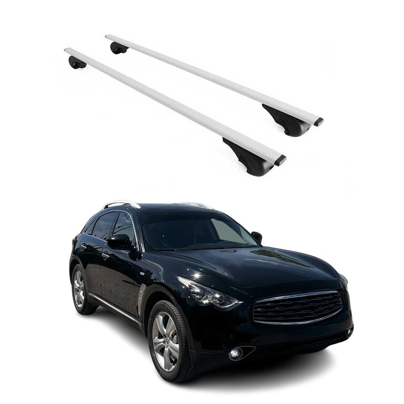 2003-2008 Infiniti FX35 Roof Rack Cross Bars Silver
