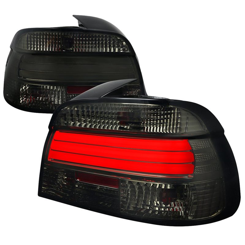 2001-2003 BMW E39 5 Series Sedan LED Tail Lights Chrome Housing/Smoke Lens