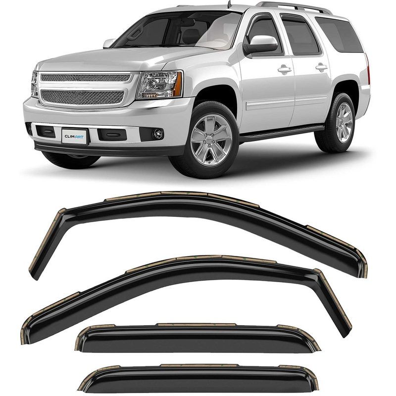Clim Art Wind Deflectors for Chevrolet Suburban 1500 2500 2007-2014 Dark Smoke
