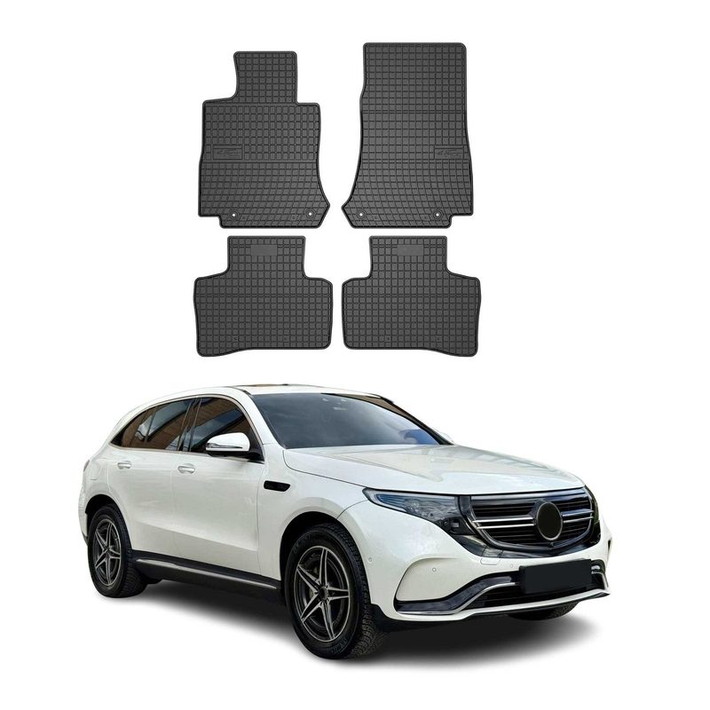 2021-2023 Mercedes EQC Floor Mats Liners Full Set All Weather Rubber Black