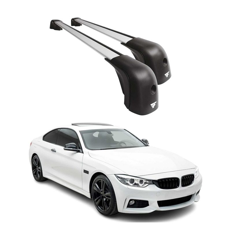 2014-2021 BMW 4 Series F32 Coupe / F36 Gran Coupe Roof Racks Cross Bars Silver