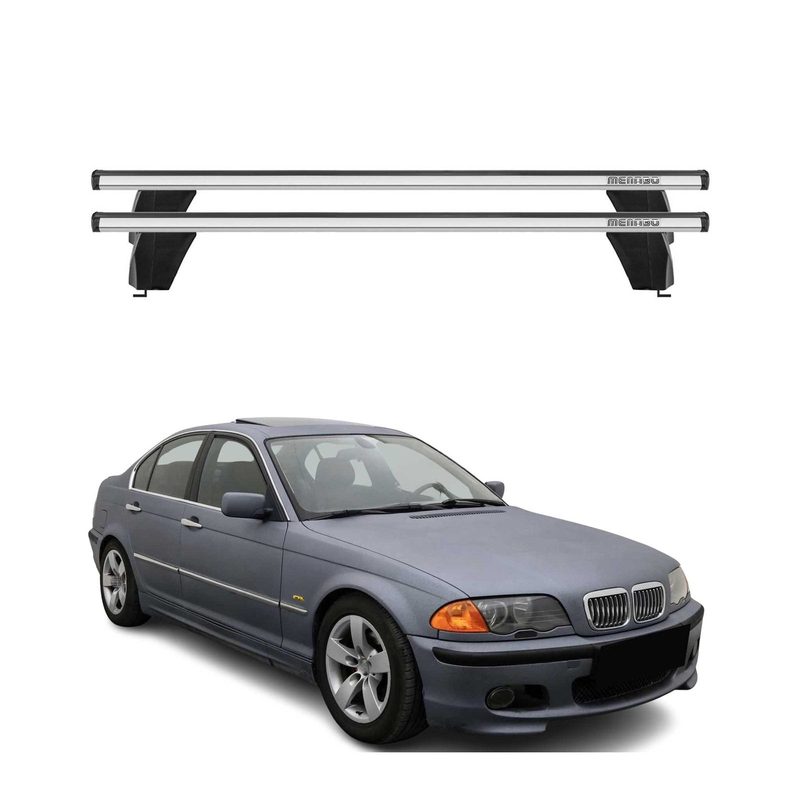 1999-2007 BMW 3 Series E46 Sedan Roof Rack Cross Bars Silver