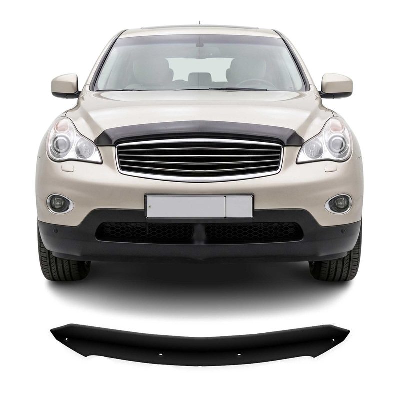 2008-2013 Infiniti EX35 EX37 Front Bug Shield Hood Deflector 1 Pc Smoke