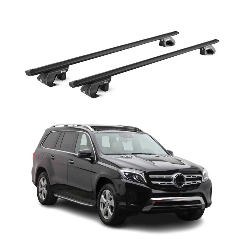 2017-2019 Mercedes GLS Class X166 Roof Rack Cross Bars Black