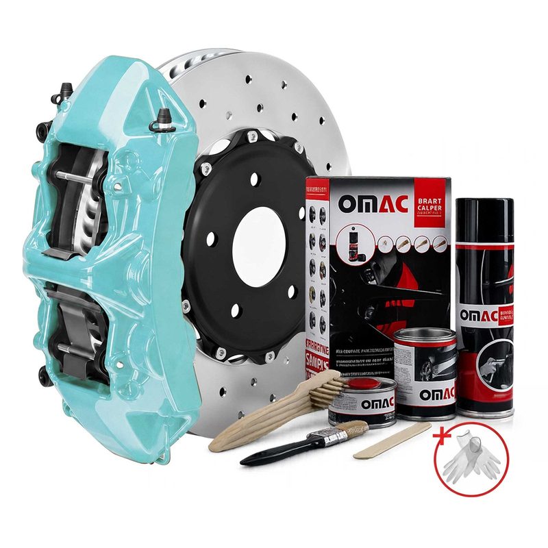 OMAC Brake Caliper Epoxy Based Car Paint Kit Nevada Blue Glossy High-Temp