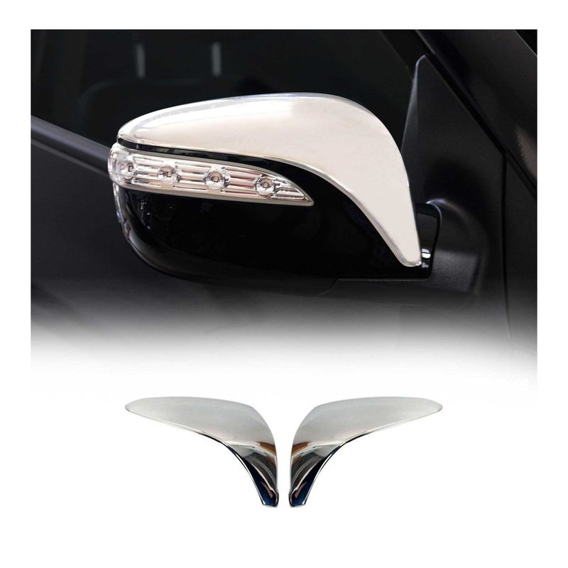 2010-2015 Hyundai Tucson Side Mirror Cover Caps Stainless Steel Silver 2 Pcs