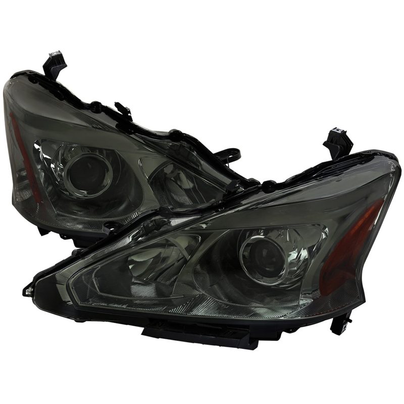 2013-2015 Nissan Altima Sedan Projector Headlights Chrome Housing/Smoke Lens