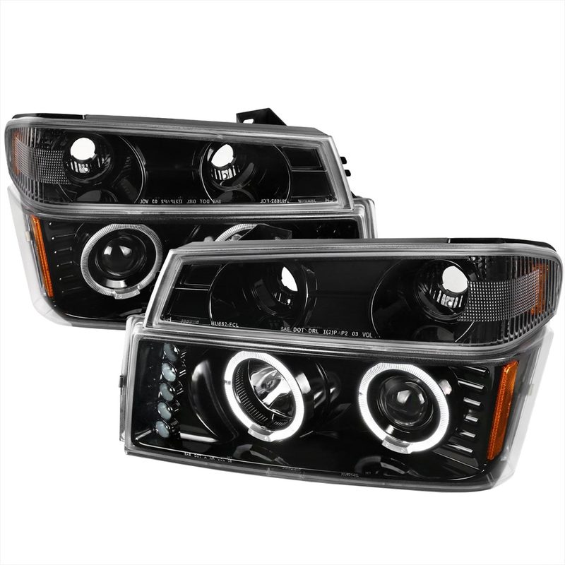 2004-2012 Chevy Colorado GMC Canyon Dual Halo Headlights&Corner Lights Pair
