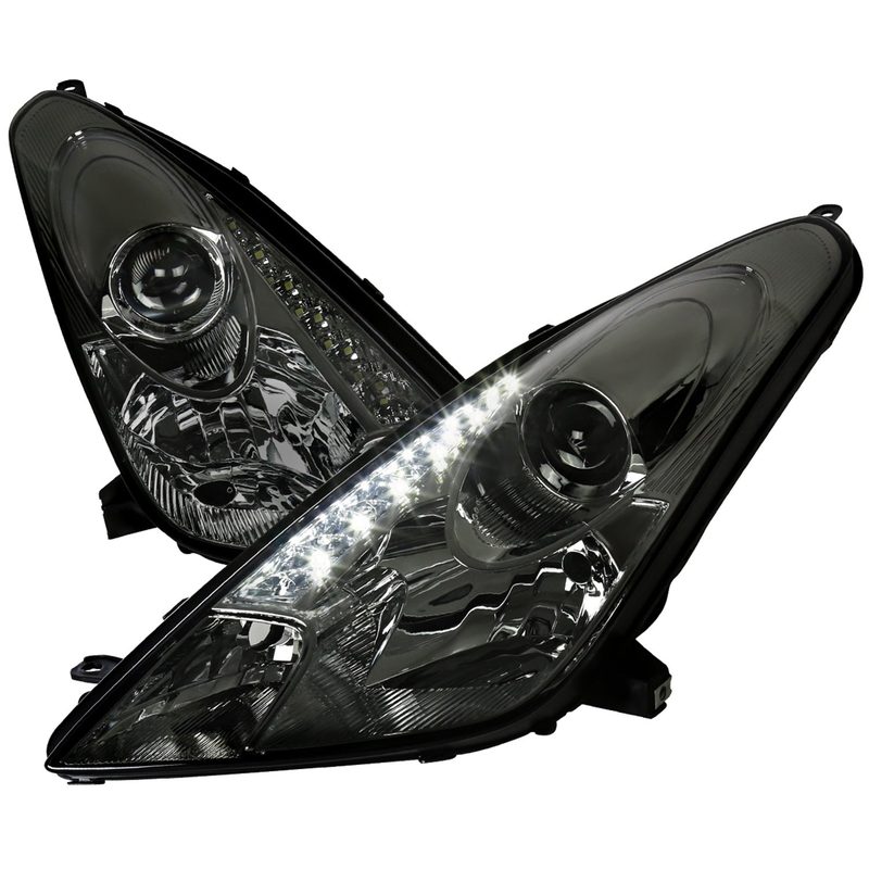 2000-2005 Toyota Celica Projector Headlights SMD LED Light Strip Chrome/Smoke