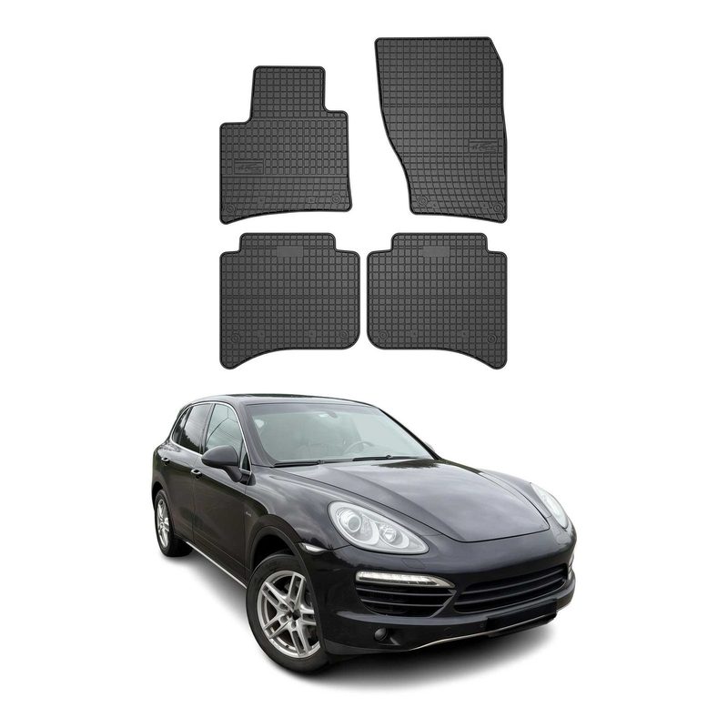 2011-2018 Porsche Cayenne Floor Mats Liners Full Set All Weather Rubber Black