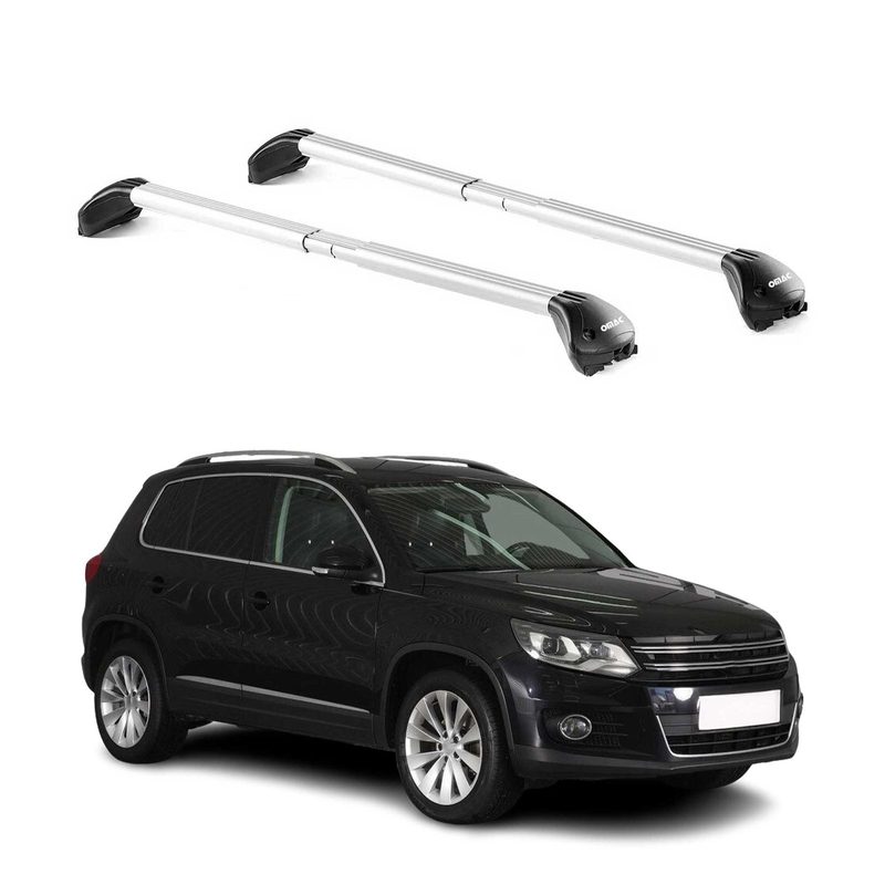 2009-2017 VW Tiguan Roof Rack Cross Bars Silver