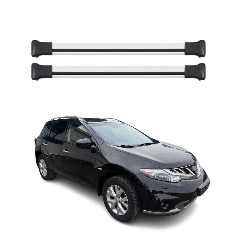 2009-2014 Nissan Murano Roof Rack Cross Bars Silver