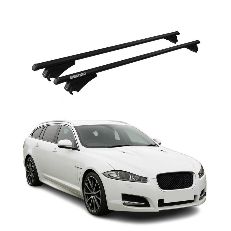 2009-2015 Jaguar XF Roof Rack Cross Bars Black