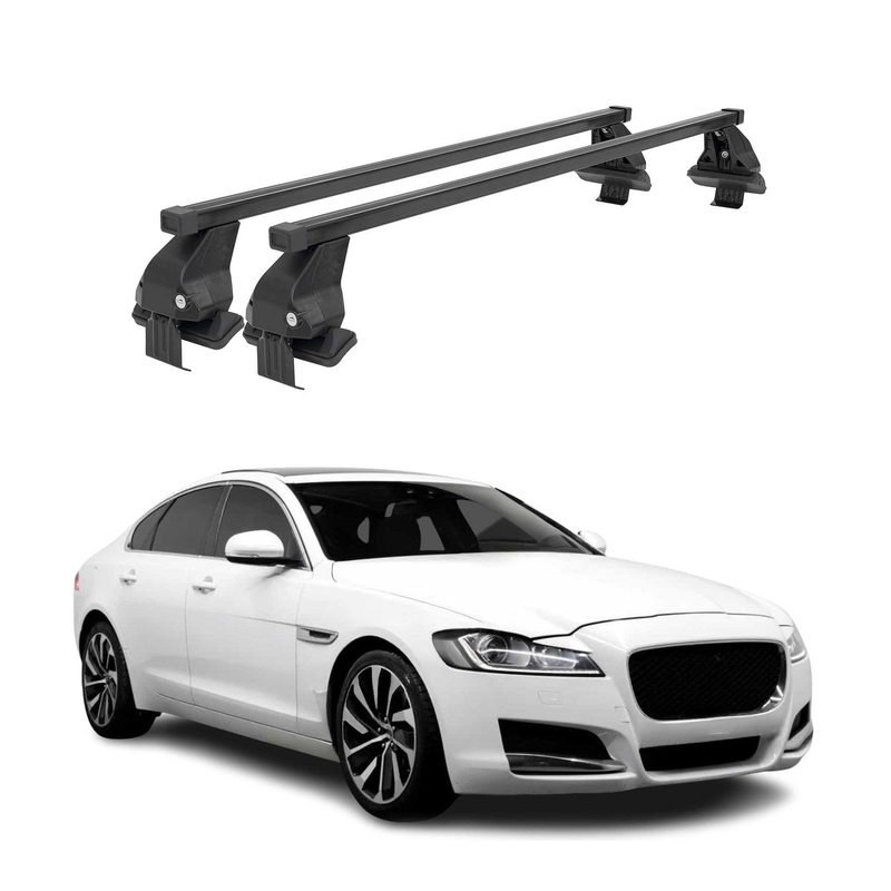 2016-2019 Jaguar XF Sedan Roof Rack Cross Bars Black