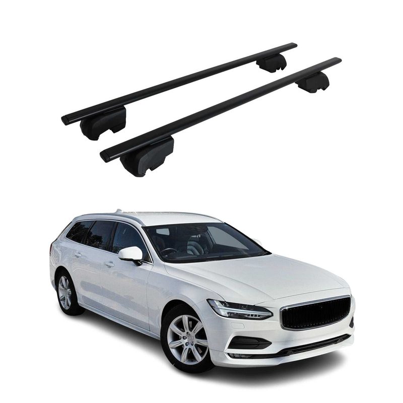 2018-2021 Volvo V90 Roof Rack Cross Bars Black