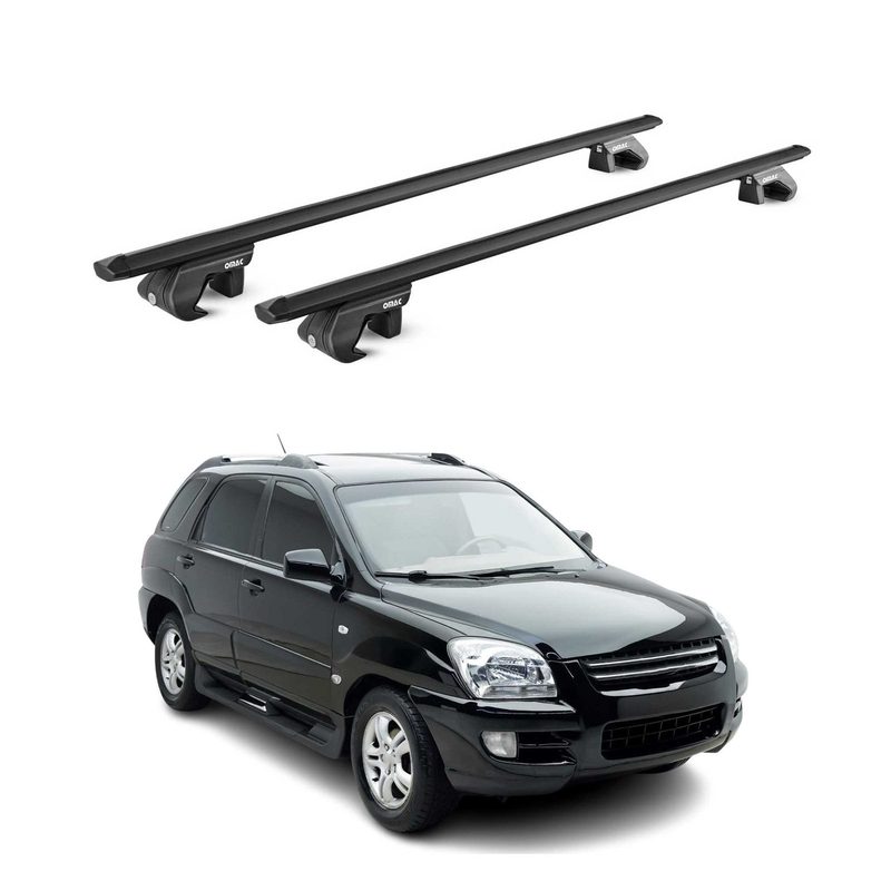 2005-2010 Kia Sportage Roof Rack Cross Bars Black