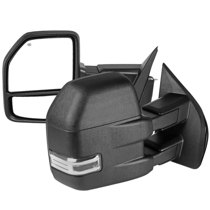 2015-2020 Ford F-150 Heated Towing Mirrors Clear Lens Sequential &Turn Signal
